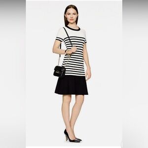 Kate Spade Black and Ivory Striped Dress